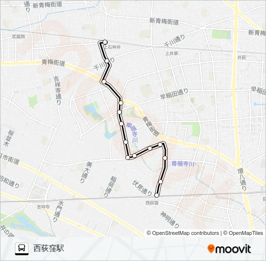 西０２ Bus Line Map