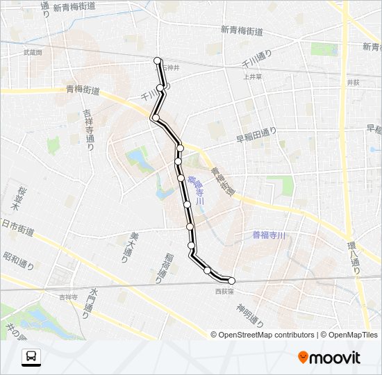 西０２ Bus Line Map