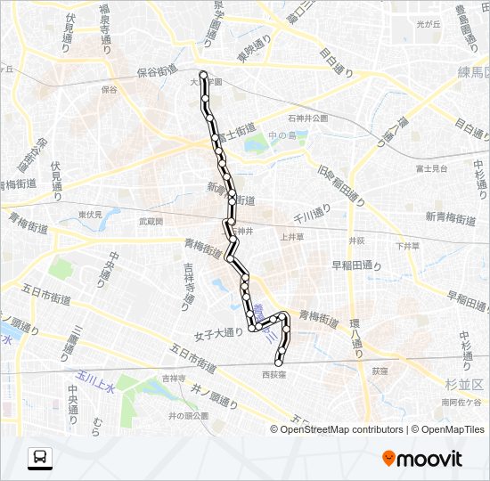 西０３ Bus Line Map