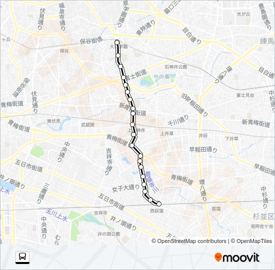 西０３ Bus Line Map