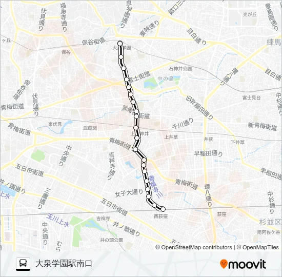 西０３ バスの路線図