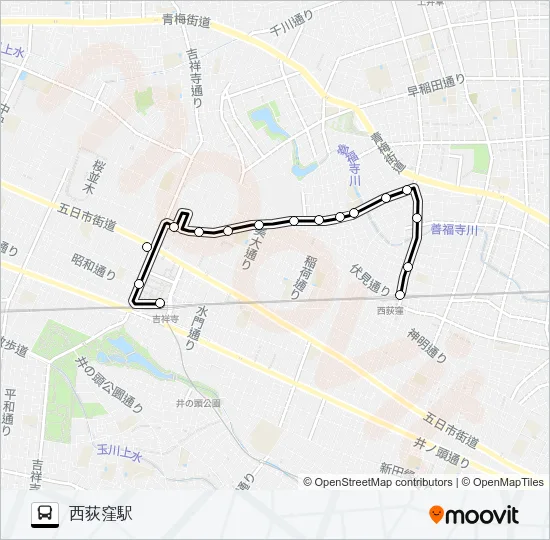 西１０ バスの路線図