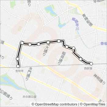 西１０ Bus Line Map
