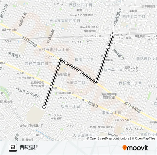西２０ Bus Line Map