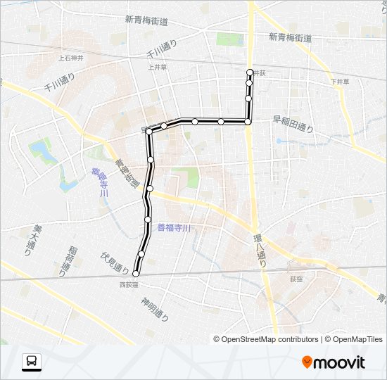 西５０ Bus Line Map