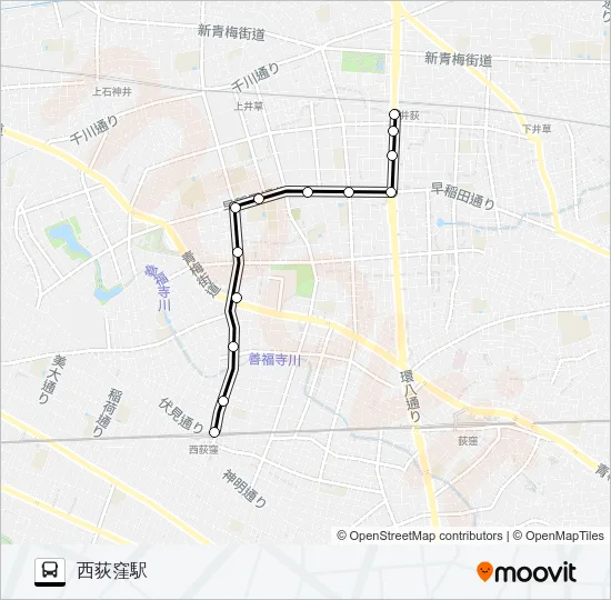 西５０ Bus Line Map