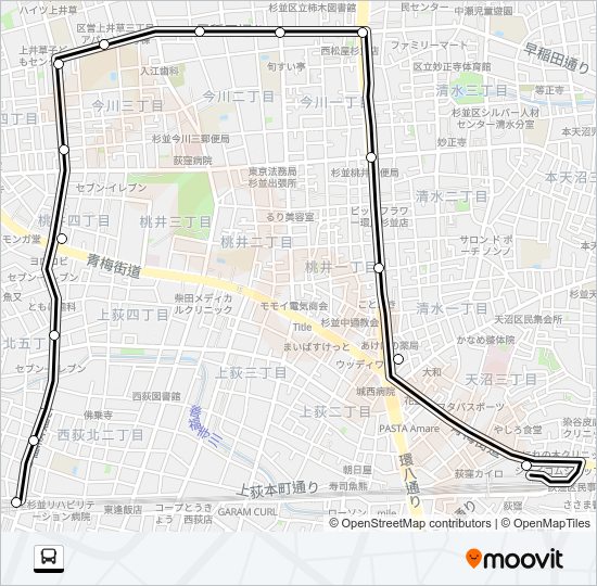 西５１ Bus Line Map