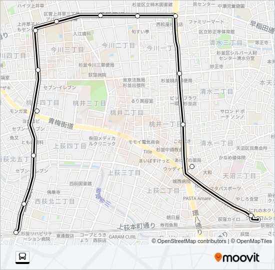 西５１ Bus Line Map