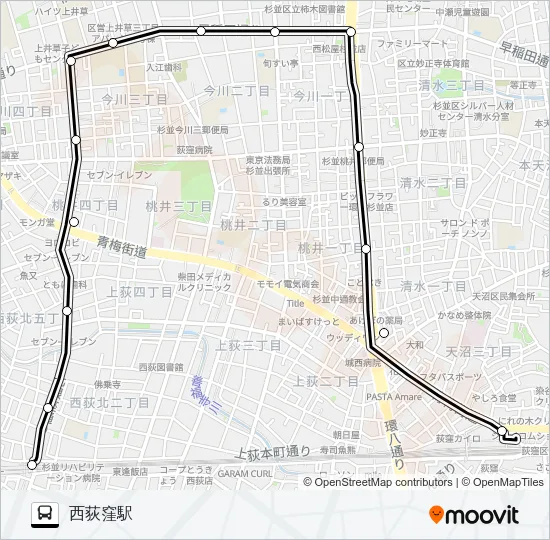 西５１ Bus Line Map