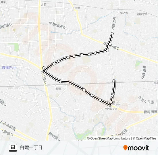 阿０２ バスの路線図