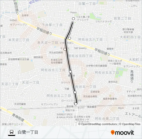 阿０４ バスの路線図