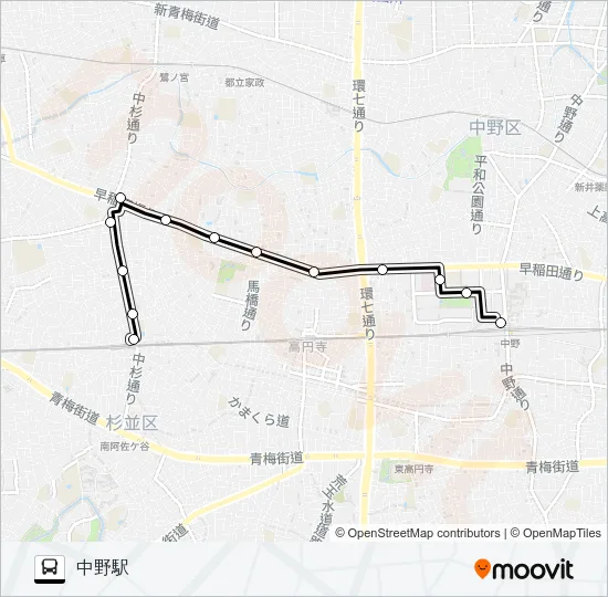 阿４５ バスの路線図