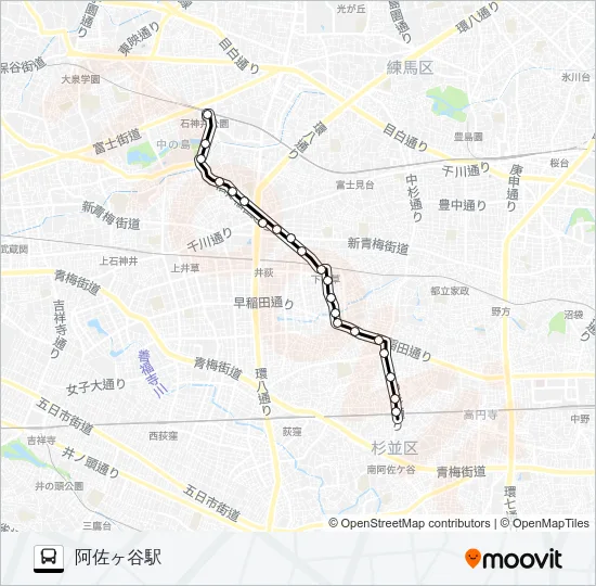 阿５０ バスの路線図