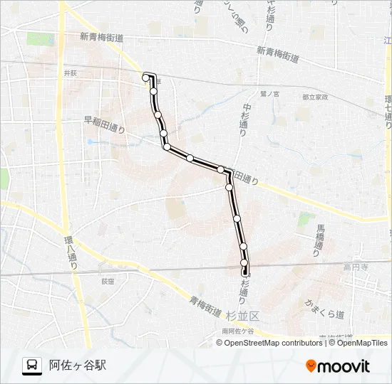 阿５１ バスの路線図