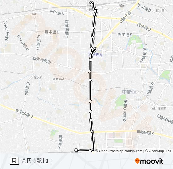 高１０ Bus Line Map