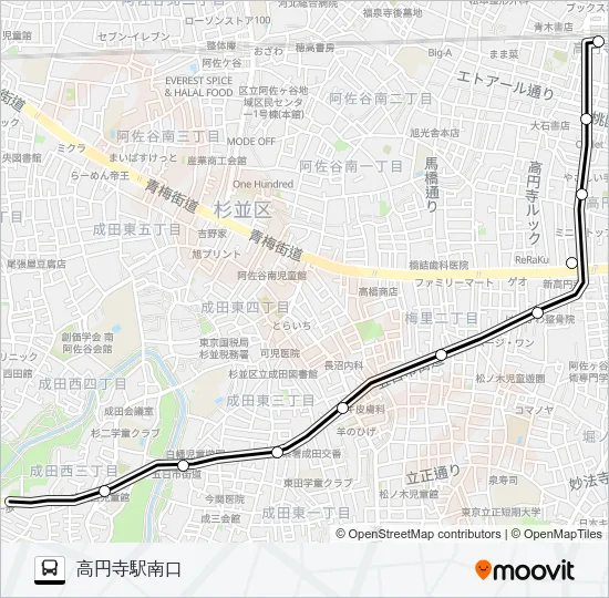 高４３ バスの路線図