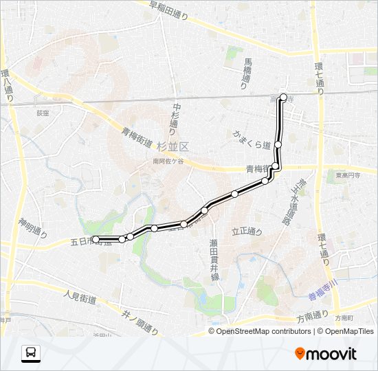 高４３ Bus Line Map