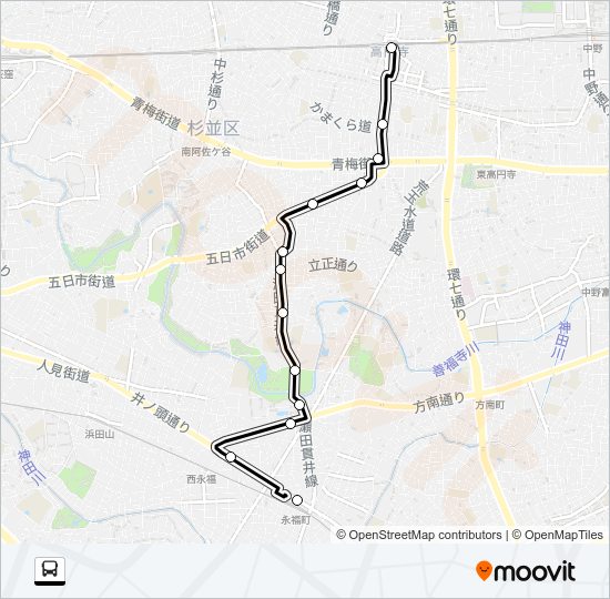 高４５ Bus Line Map