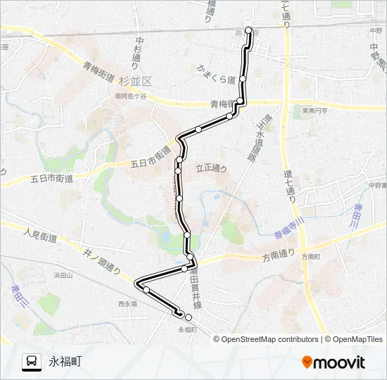 高４５ バスの路線図