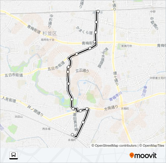 高４５ Bus Line Map