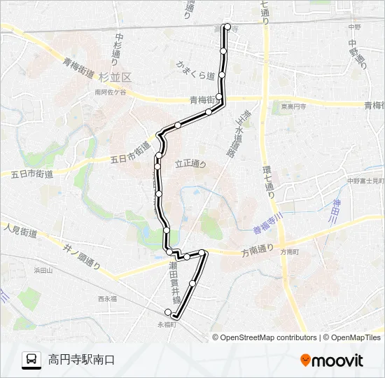 高４５ Bus Line Map