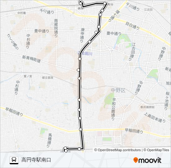 高６０ Bus Line Map