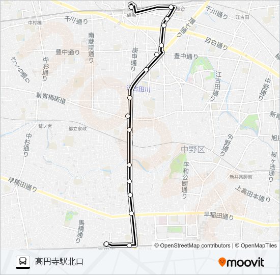 高６０ Bus Line Map
