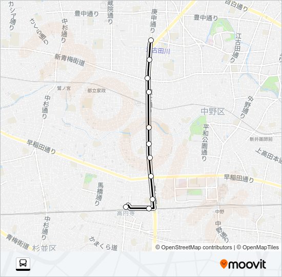 高６３ Bus Line Map