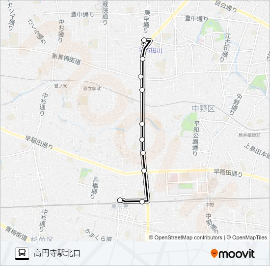 高６３ Bus Line Map
