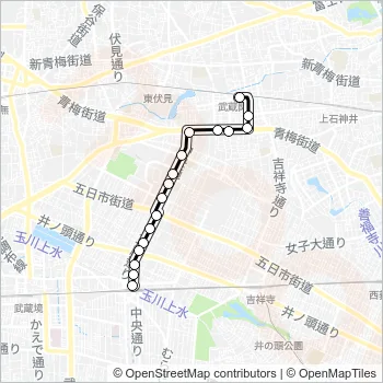 鷹０２ Bus Line Map
