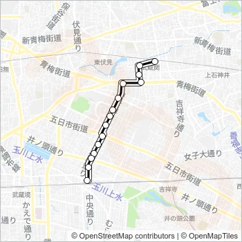 鷹０２ Bus Line Map