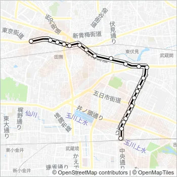鷹０３ Bus Line Map