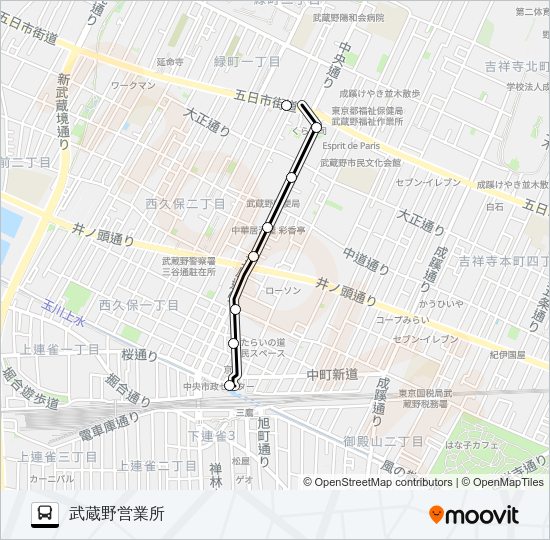 鷹１０ Bus Line Map