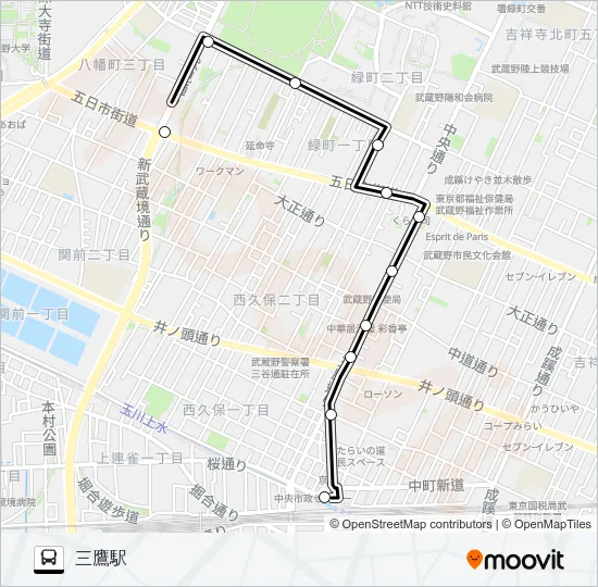鷹１１ Bus Line Map