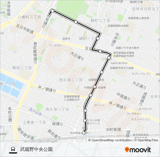 鷹１１ Bus Line Map