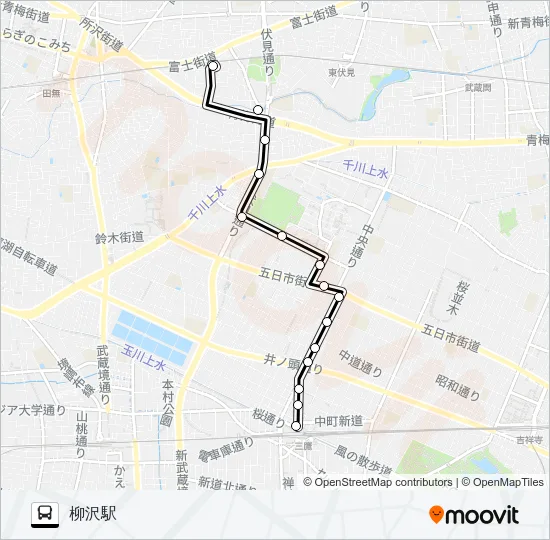 鷹１３ バスの路線図