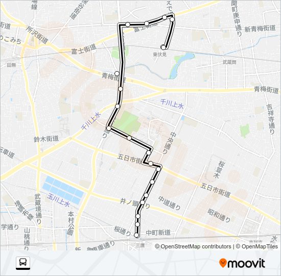 鷹１５ Bus Line Map