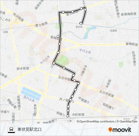 鷹１５ Bus Line Map