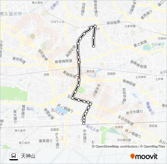 鷹２１ バスの路線図
