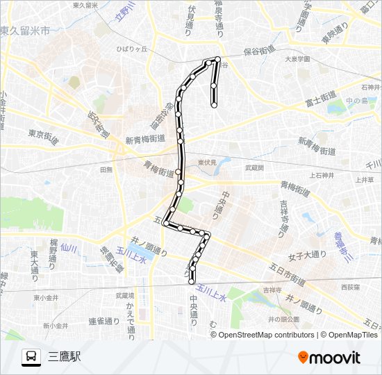 鷹２１ Bus Line Map