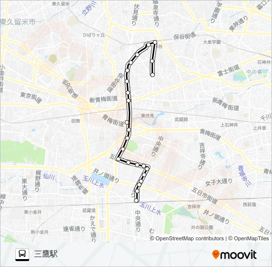 鷹２１ バスの路線図