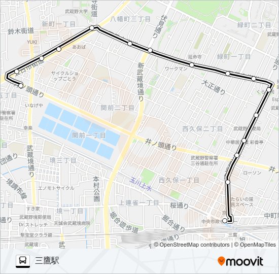 鷹３６ Bus Line Map