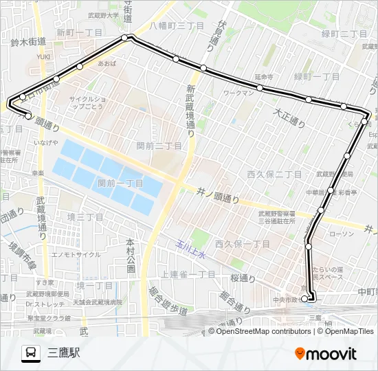 鷹３６ バスの路線図