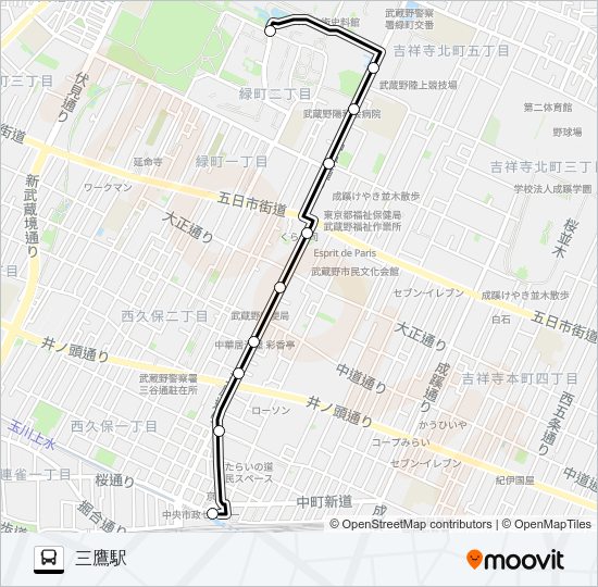鷹４０ Bus Line Map