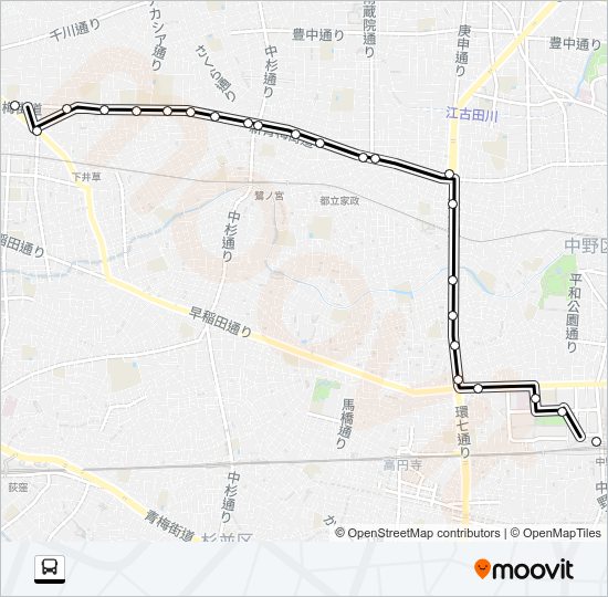 Ｋ０１ Bus Line Map