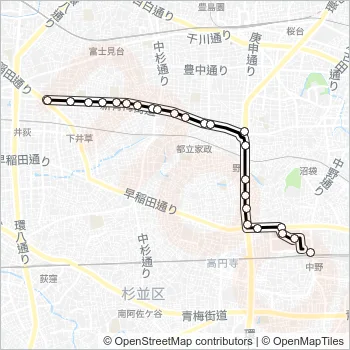 Ｋ０２ Bus Line Map