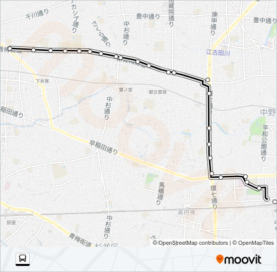 Ｋ０２ Bus Line Map