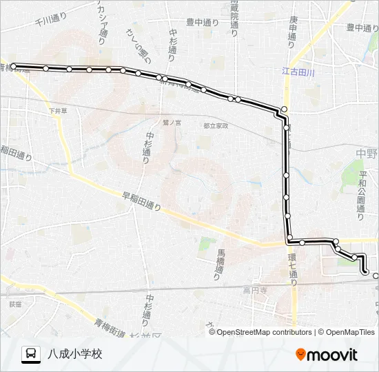 Ｋ０２ バスの路線図