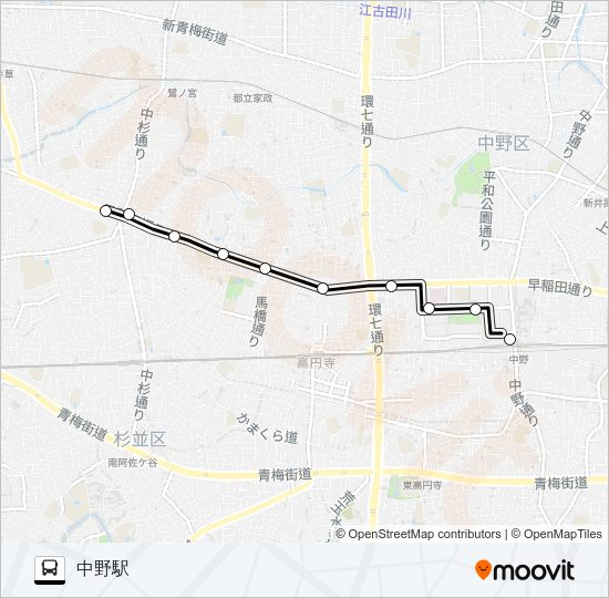 中０３－１ Bus Line Map