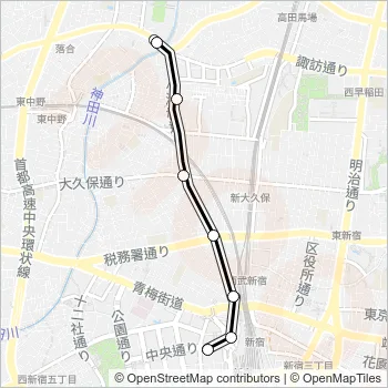宿０１−１ Bus Line Map